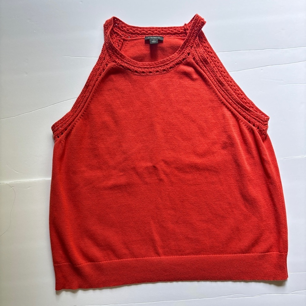 Ann Taylor Factory Ribbed Sleeveless Tank Top Orange‎ Size XL